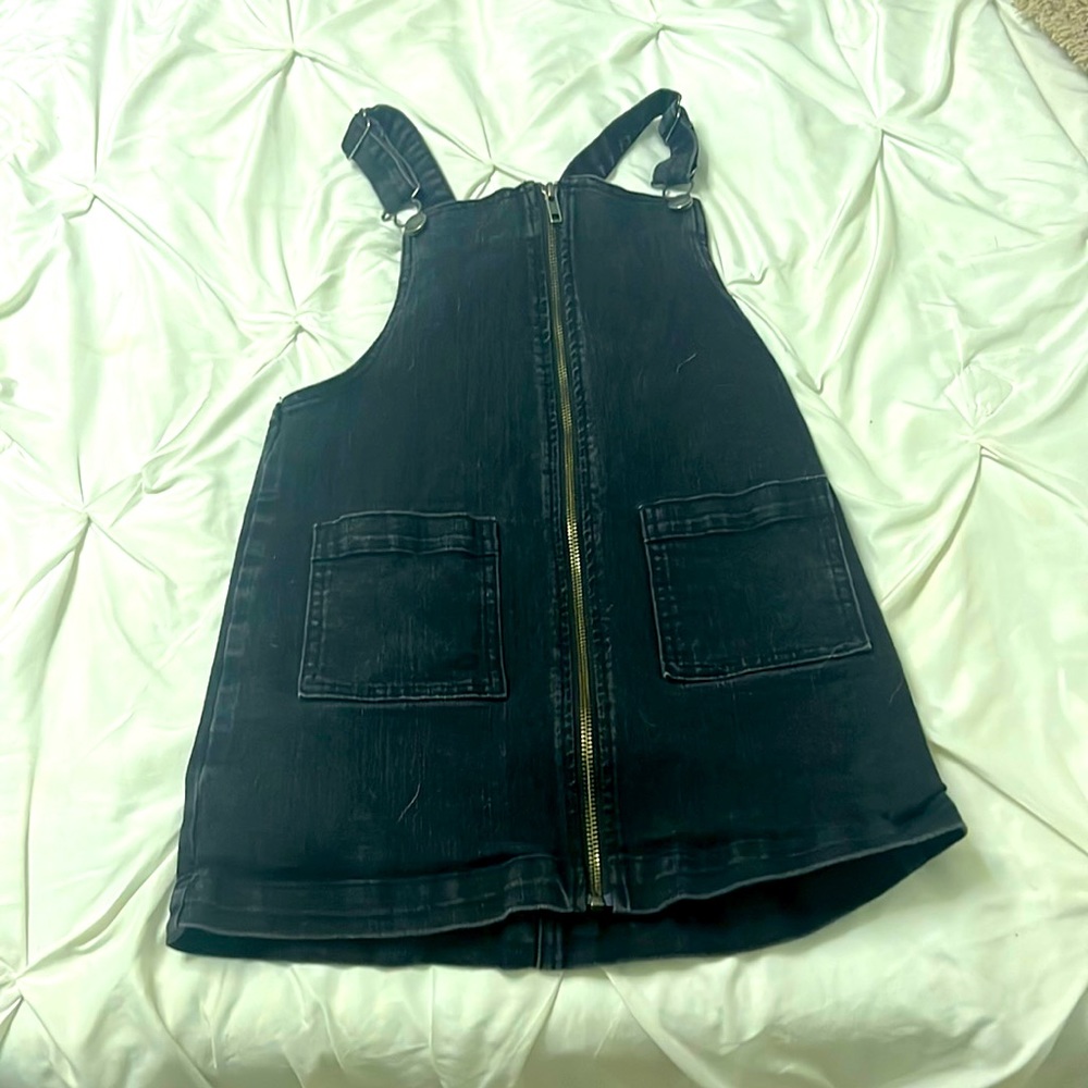 Black overall dress